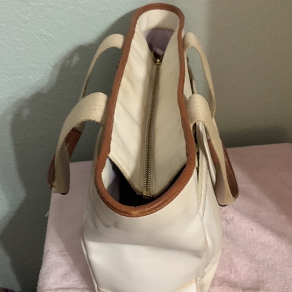 Coach nylon and leather Hampton tote shoulder handbag - Picture 4 of 7